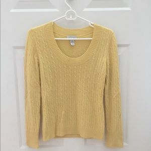 100% Cashmere Sweater Light Yellow
